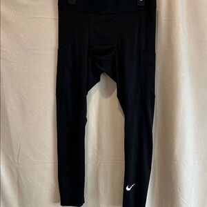 Nike Black Leggings with White Swoosh